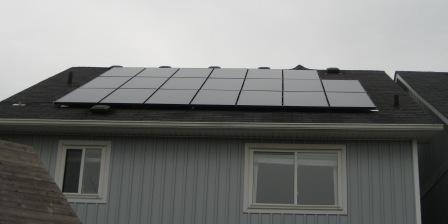 solar panels installed on roof